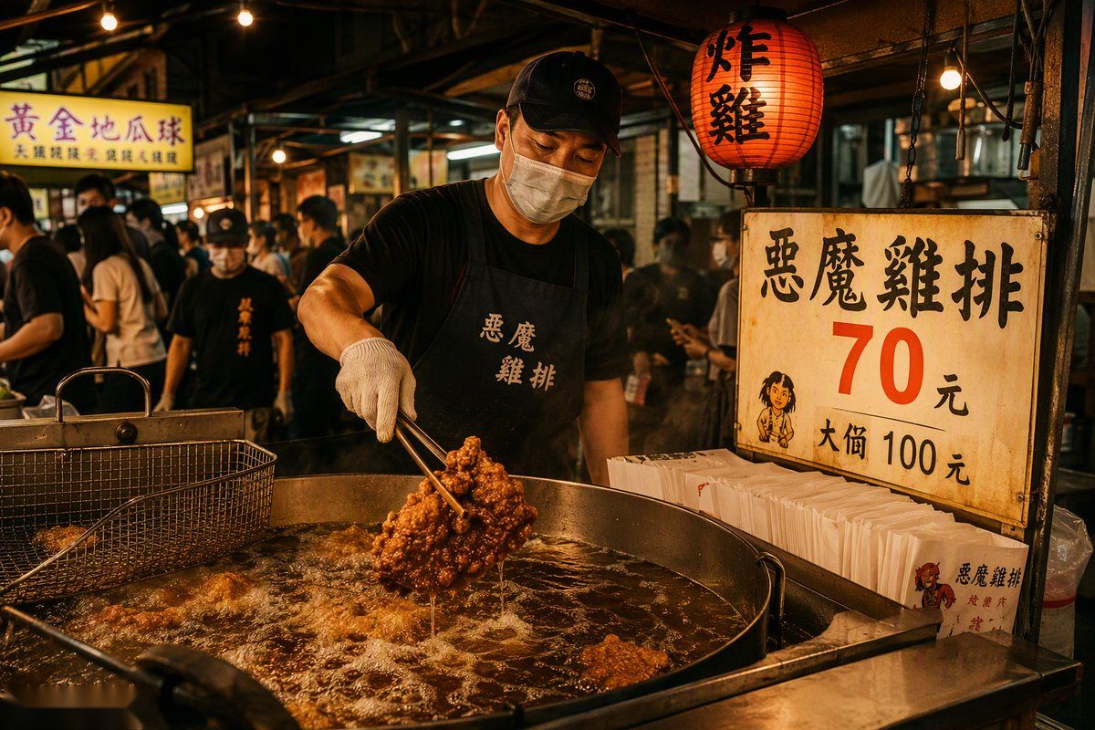 夜市炸物攤的老油鍋